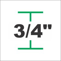 3/4" Height