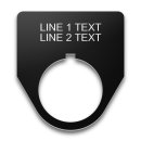 Plastic Legend Plate - 30mm Traditional - 2 Lines