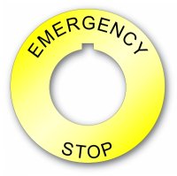 (image for) Plastic Legend Plate - 30mm Emergency Stop