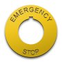 Plastic Legend Plate - 30mm Emergency Stop