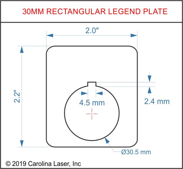 Modal Additional Images for Plastic Legend Plate - 30mm Rectangular - Blank