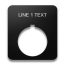 Plastic Legend Plate - 30mm Rectangular - 1 Line