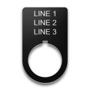 Plastic Legend Plate - 22mm AB 800F 12X Font L - 3 Lines