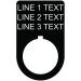 (image for) Plastic Legend Plate - 22mm AB 800F 12X Font L - 3 Lines