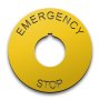 Plastic Legend Plate - 22mm Emergency Stop