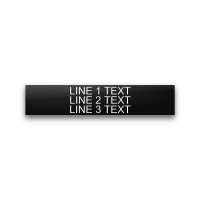 Plastic Nameplate - 2" x 10" - 1/2" Text