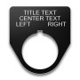 Plastic Legend Plate - 30mm Traditional - Selector Switch