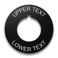 Plastic round 30mm legend plate Plastic round 30mm legend plate