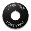 Plastic Legend Plate - 22mm Round - Any Text or Color