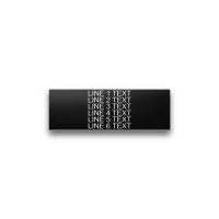 Plastic Nameplate - 1" x 3" - 1/8" Text