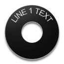 Plastic Legend Plate - Round Toggle Switch - 1/2"