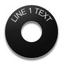 Plastic Legend Plate - Round Toggle Switch - 1/2"