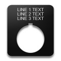 Plastic rectangular style 30mm legend plate Plastic rectangular style 30mm legend plate