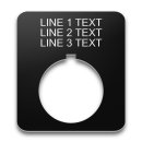 Plastic Legend Plate - 30mm Rectangular - 3 Lines