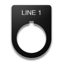 Plastic Legend Plate - 22mm AB 800F 11X Font L - 1 Line
