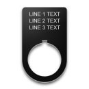 Plastic Legend Plate - 22mm AB 800F 12X Font S - 3 Lines