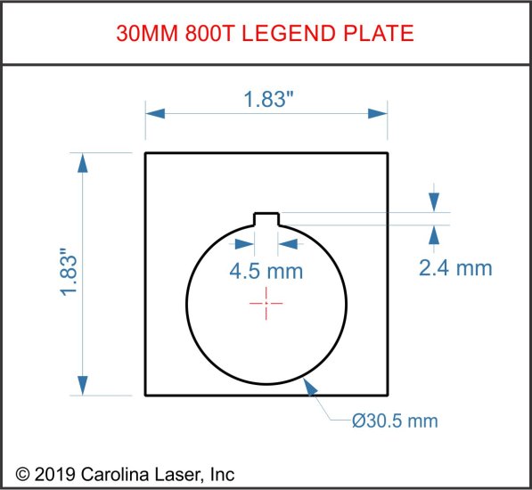 Modal Additional Images for Plastic Legend Plate - 30mm 800T - Blank