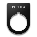 22mm 800F legend plate, 1 line 22mm 800F legend plate, 1 line