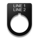 Plastic Legend Plate - 22mm AB 800F 11X Font L - 2 Lines