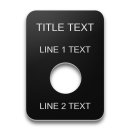 Plastic Legend Plate - Toggle Switch - 1/2"