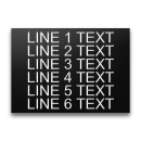 Plastic Nameplate - 5" x 7" - 5/8" Text