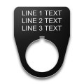 Plastic traditional 22mm legend plate Plastic traditional 22mm legend plate