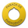 Plastic Legend Plate - 30mm Emergency Stop - Spanish