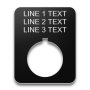 Plastic Legend Plate - 22mm Rectangular - 3 Lines