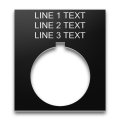 Plastic 800T style 30mm legend plate Plastic 800T style 30mm legend plate