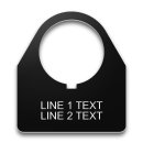 Plastic Legend Plate - 30mm Traditional 180 - 2 Lines
