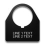 Plastic Legend Plate - 30mm Traditional 180 - 2 Lines