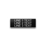 1" x 3" engraved plastic nameplate