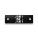 Plastic Nameplate - 1/2" x 1 3/4" - 1/8" Text - Mtg Holes