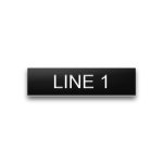 1/2" x 2" engraved plastic nameplate