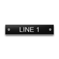 Plastic Nameplate - 1/2" x 2 1/2" - 1/4" Text - Mtg Holes