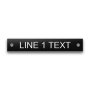 Plastic Nameplate - 1/2" x 3" - 1/4" Text - Mtg Holes