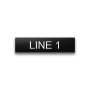 Plastic Nameplate - 1" x 4" - 1/2" Text