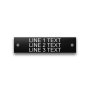 Plastic Nameplate - 1" x 4" - 1/4" Text - Mtg Holes