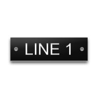 Plastic Nameplate - 3/4" x 2 1/2" - 3/8" Text - Mtg Holes