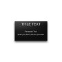 Plastic Nameplate - 3" x 5" - Information Sign