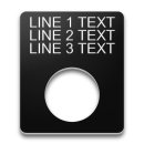 Plastic Legend Plate - 16mm - 3 Lines Plastic Legend Plate - 16mm - 3 Lines