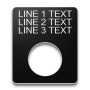 Plastic Legend Plate - 16mm - 3 Lines