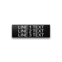 Plastic Nameplate - 4" x 12" - 1" Text