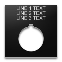 Plastic Legend Plate - 30mm 800T Size - 22mm Hole