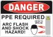 (image for) 5" x 7" Danger Arc Flash Warning Decal