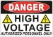 (image for) 5" x 7" Danger High Voltage Decal