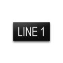 Plastic Nameplate - 1 1/2" x 3" - 3/4" Text