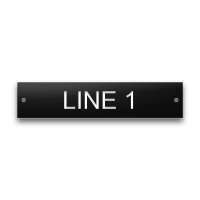 Plastic Nameplate - 1 1/2" x 7" - 3/4" Text - Mtg Holes