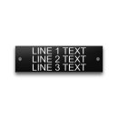 Plastic Nameplate - 1 1/2" x 5" - 3/8" Text - Mtg Holes