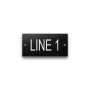 Plastic Nameplate - 2" x 4" - 1" Text - Mtg Holes